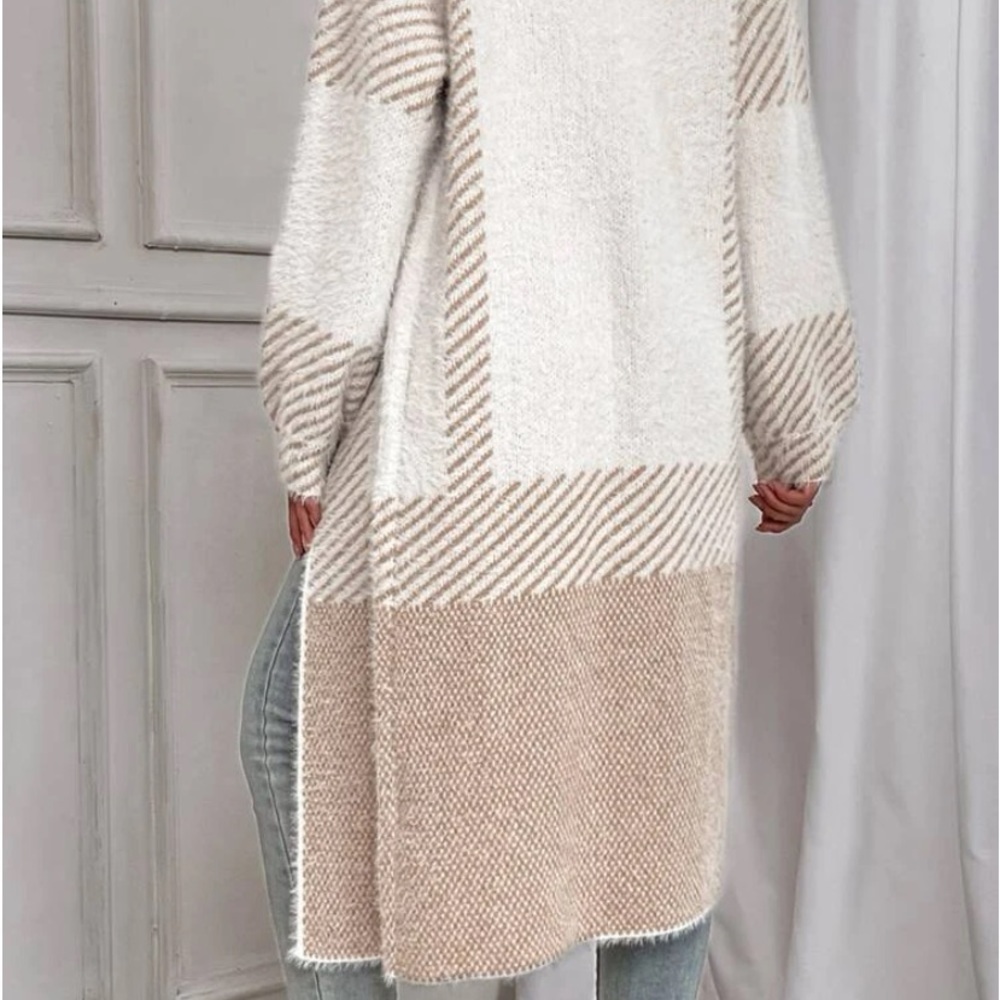 New striped long sleeve cardigan sweater - Picture 8 of 9